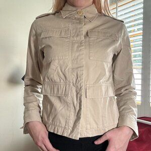 DKNY Beige Utility Jacket – Size 2 (100% Cotton)